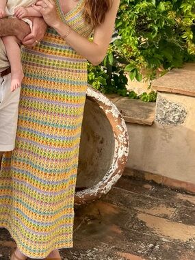 white christmas dresses Zara Rose Crochet Maxi Dress main image 1
